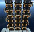 Use belts and lifts to connect multiple storages.